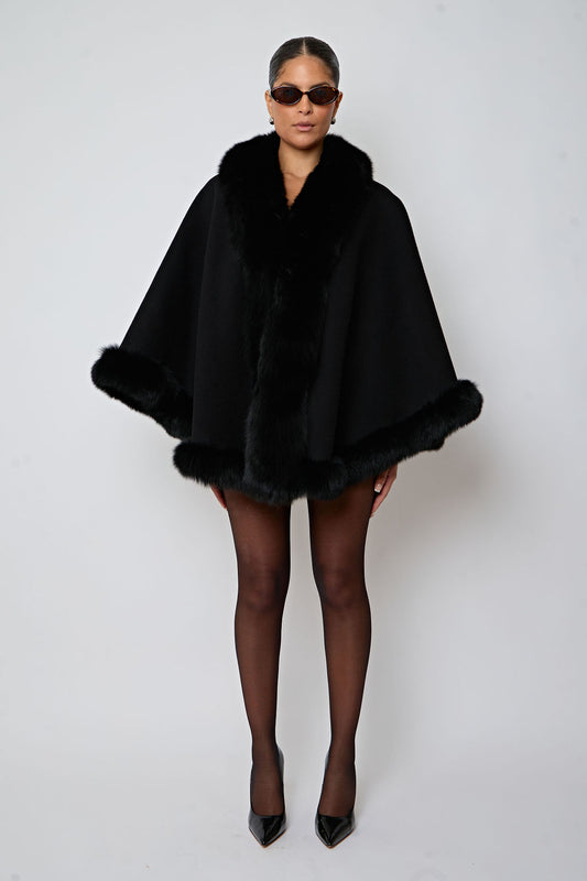 The Black Caroline Poncho