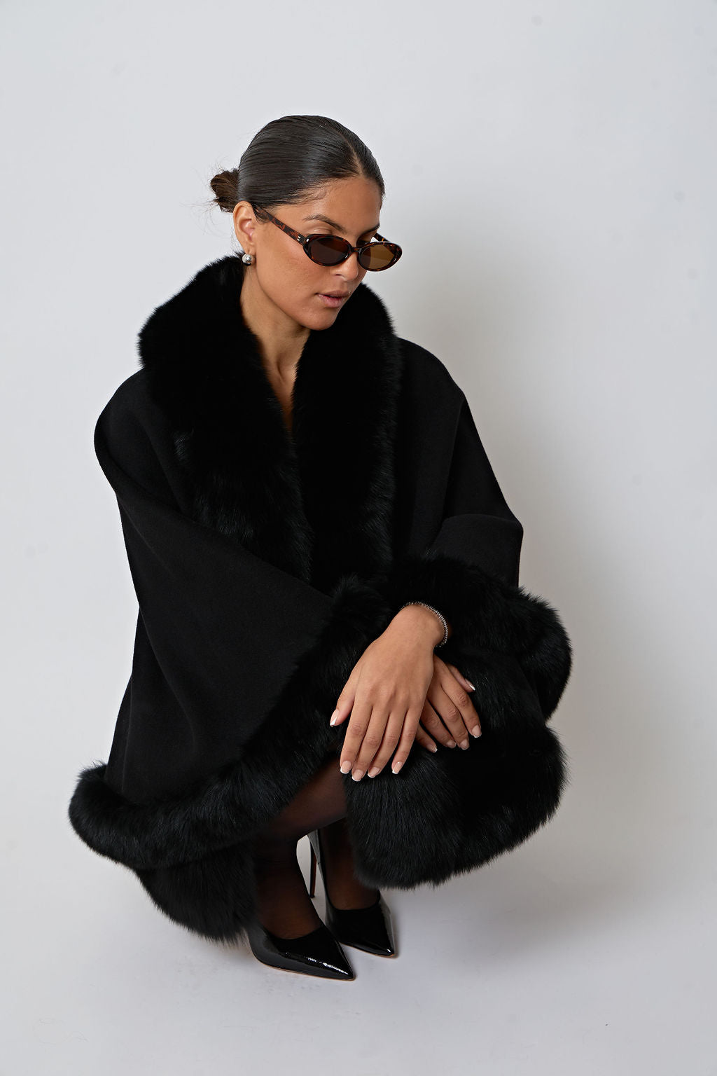 The Black Caroline Poncho